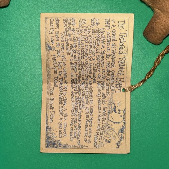 Folk Art Primitive Cat Cloth Doll 16”  Tattered Rabbit Primitive Handmade - Picture 6 of 10